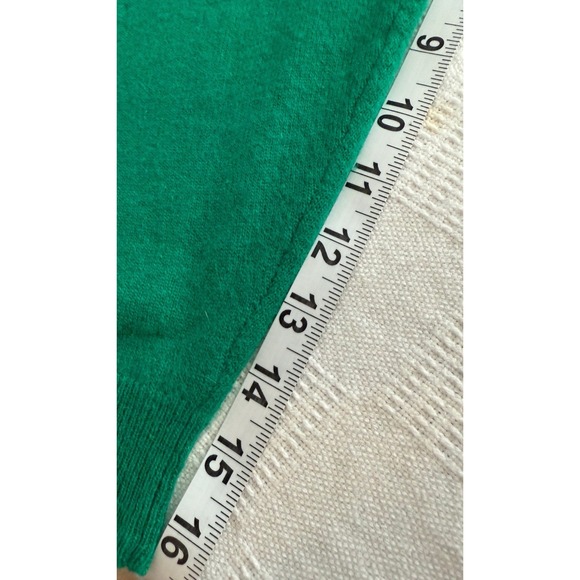 VTG 90s Y2K Outlander Studio Kelly Green Lambswool Angora Slouchy Sweater OVZS-M - Picture 6 of 7